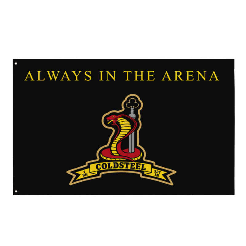Charlie Company Coldsteel 1st Battalion 327th Infantry Regiment Flag – Coldsteel 1-327 IN Wall Flag