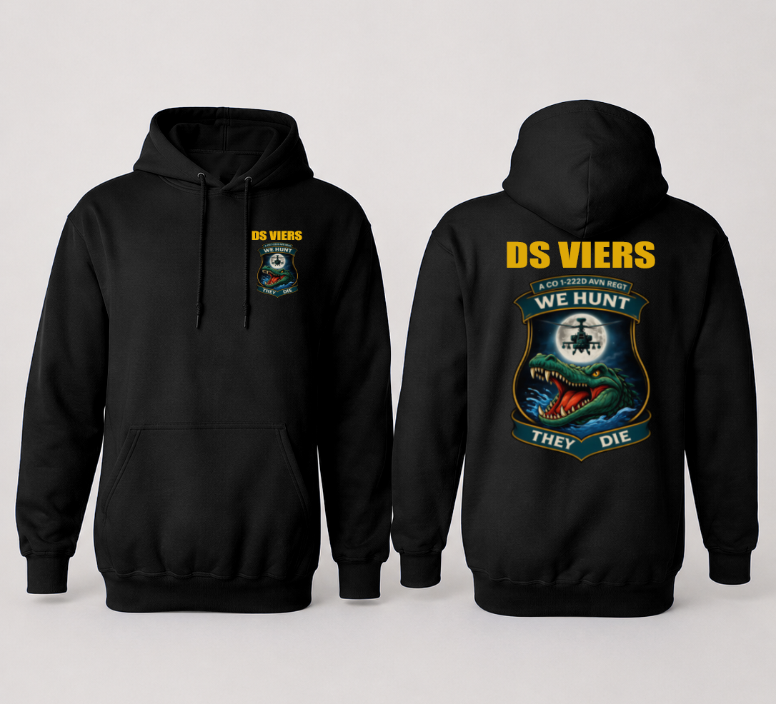 A Co 1-222 Hoodie & Sweatshirt – Personalized with Name & Rank