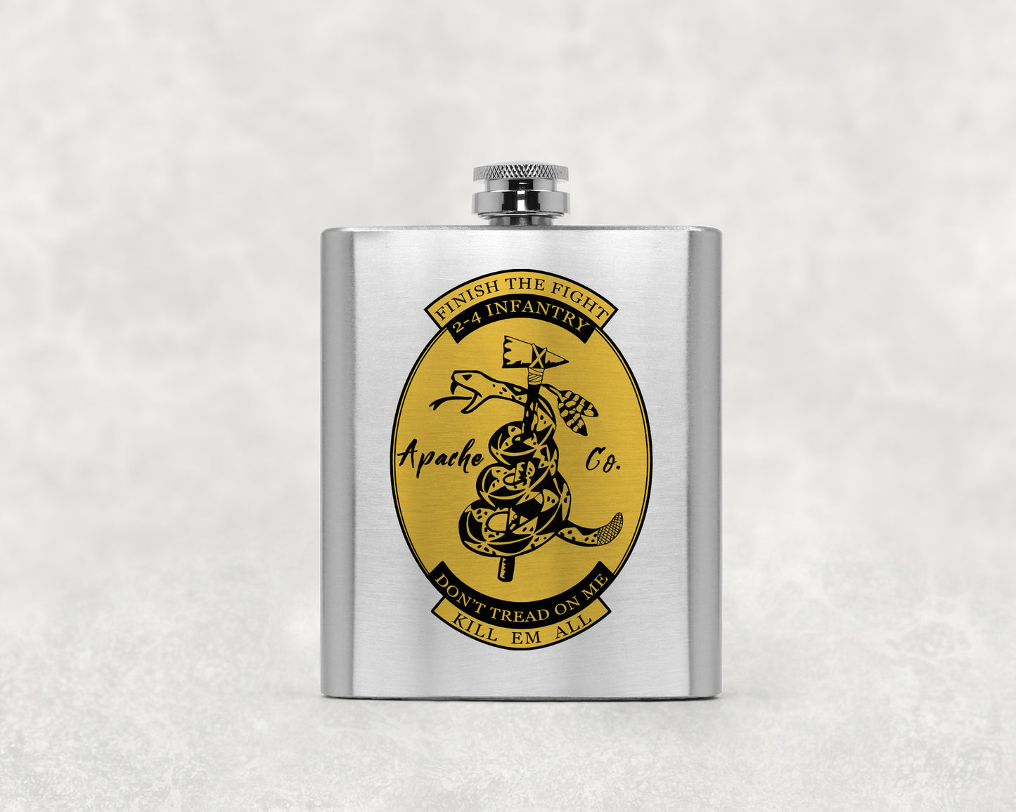 Alpha Company, 2nd Battalion, 4th Infantry Regiment Flask | Apache 2-4 IN 8oz