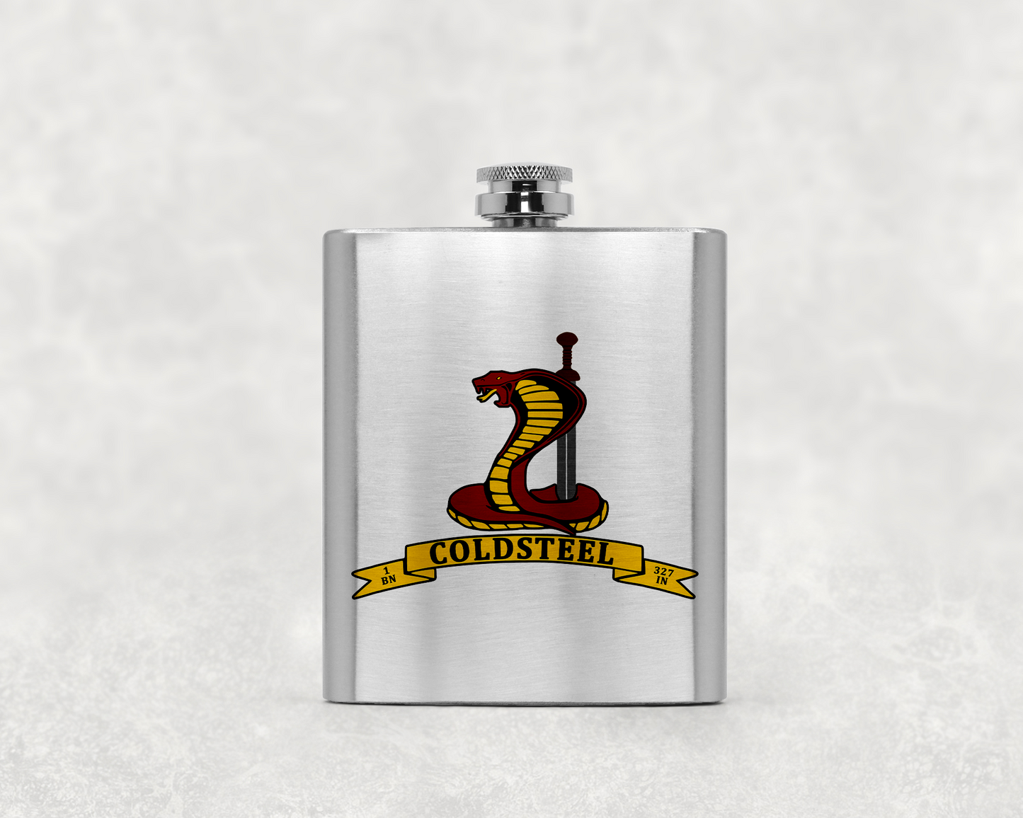 Charlie Company Coldsteel 1st Battalion 327th Infantry Regiment Flask – Coldsteel 1-327 IN 8oz Flask