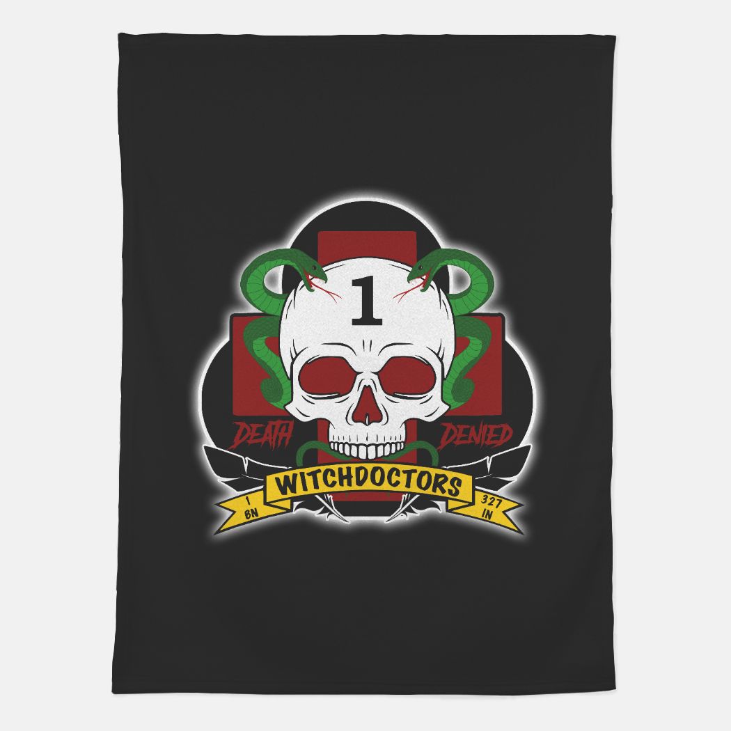 Headquarters and Headquarters Company Headhunters 1st Battalion 327th Infantry Regiment Throw Blanket – Headhunters 1-327 IN Fort Campbell Blanket