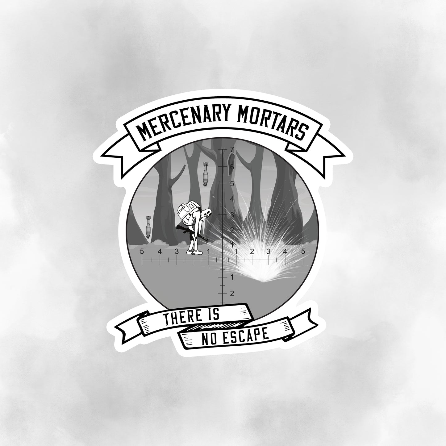 Mercenary Mortars Battalion Mortar Platoon 1st Battalion 327th Infantry Regiment Die Cut Magnet – Mercenary Mortars 1-327 IN Fort Campbell Magnet