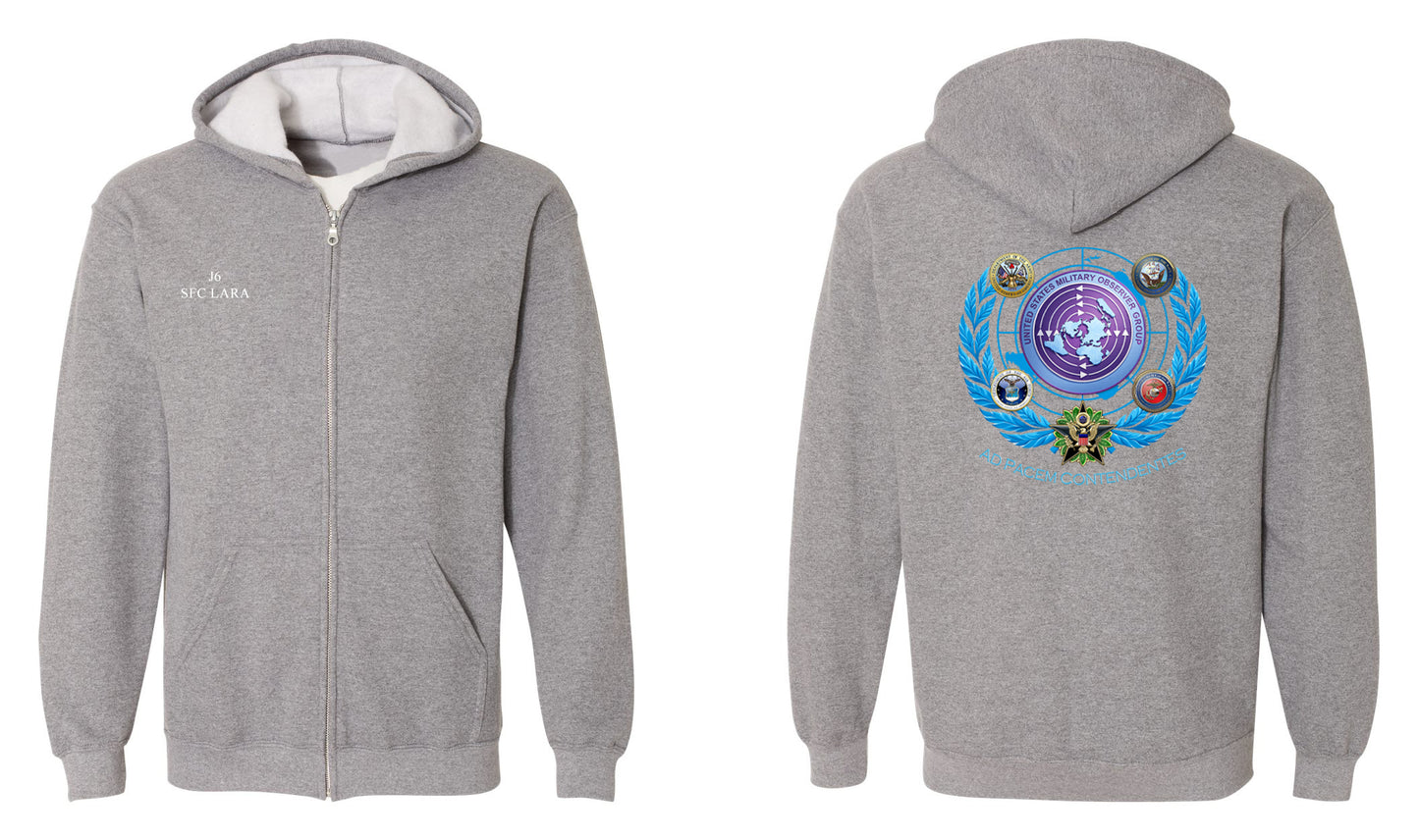 U.S. Military Observer Group Zip Hoodie | USMOG Always Striving Sweatshirt