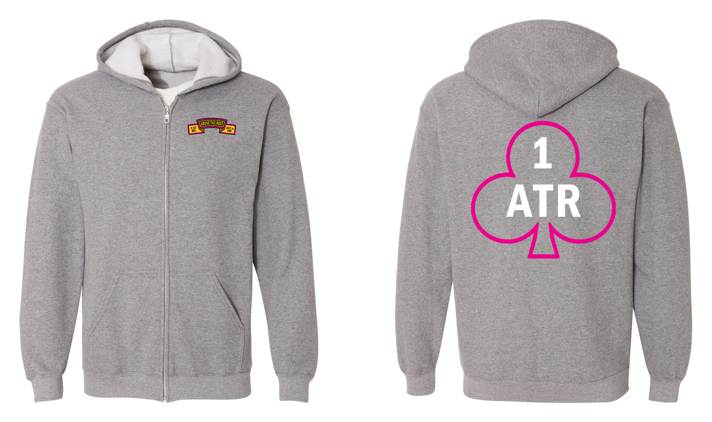 1st Battalion 327th Infantry Regiment Pink Zip-Up Hoodie – Above the Rest ATR