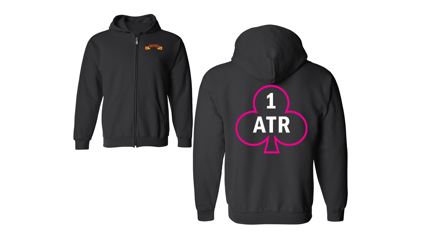 1-327IN FRG Pink Zip Hoodie Sweatshirt