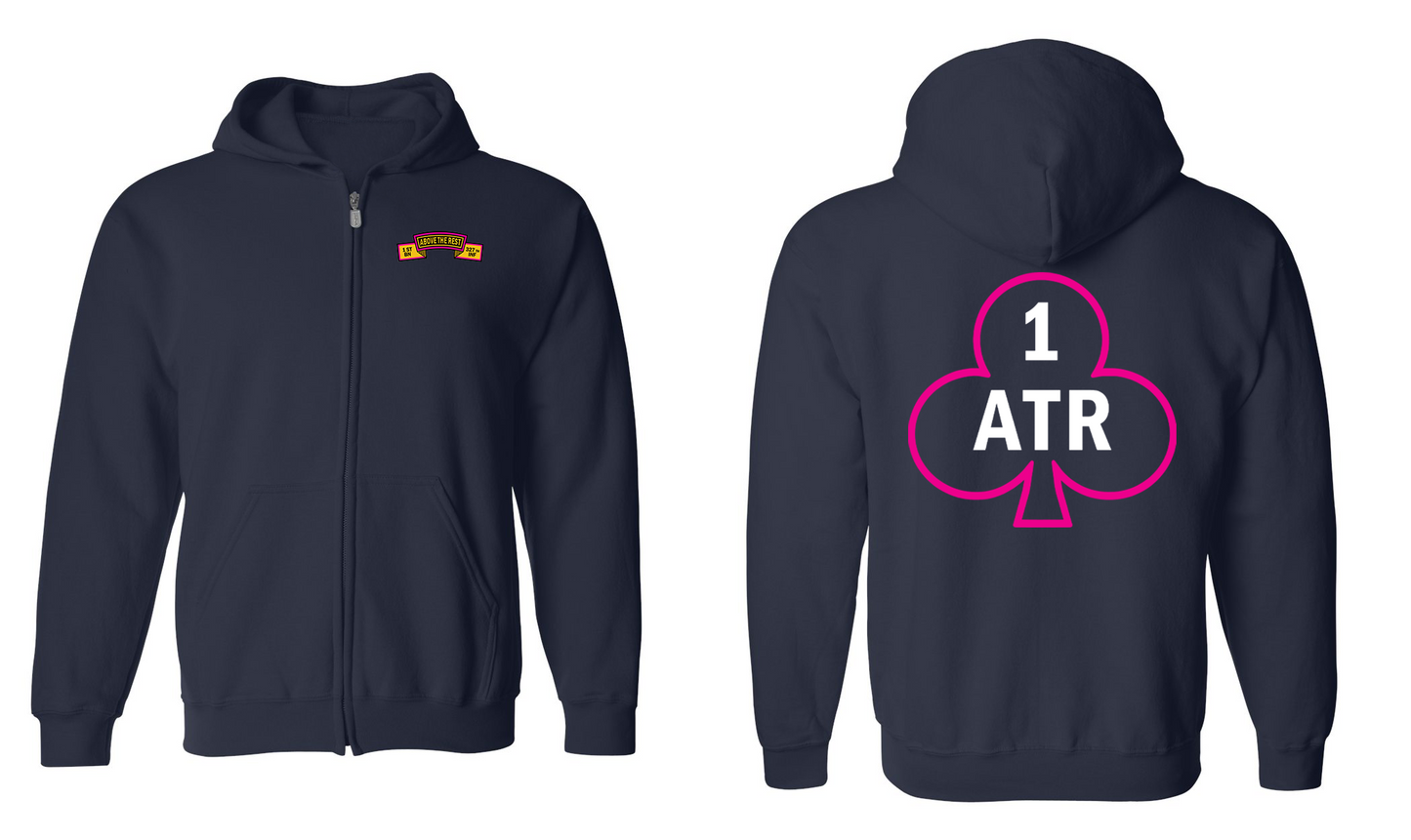 1-327IN FRG Pink Zip Hoodie Sweatshirt