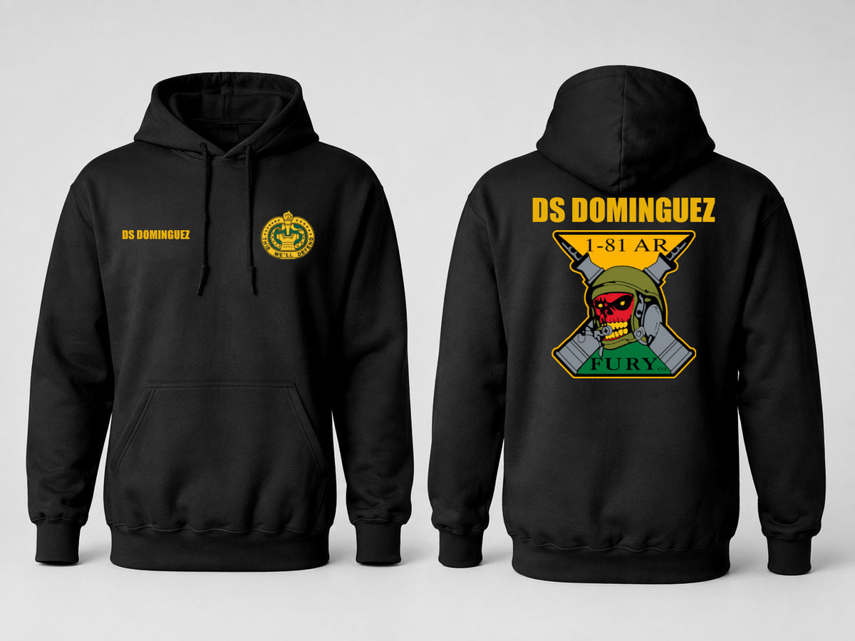 Fury Hoodie & Sweatshirt – Personalized with Name & Rank