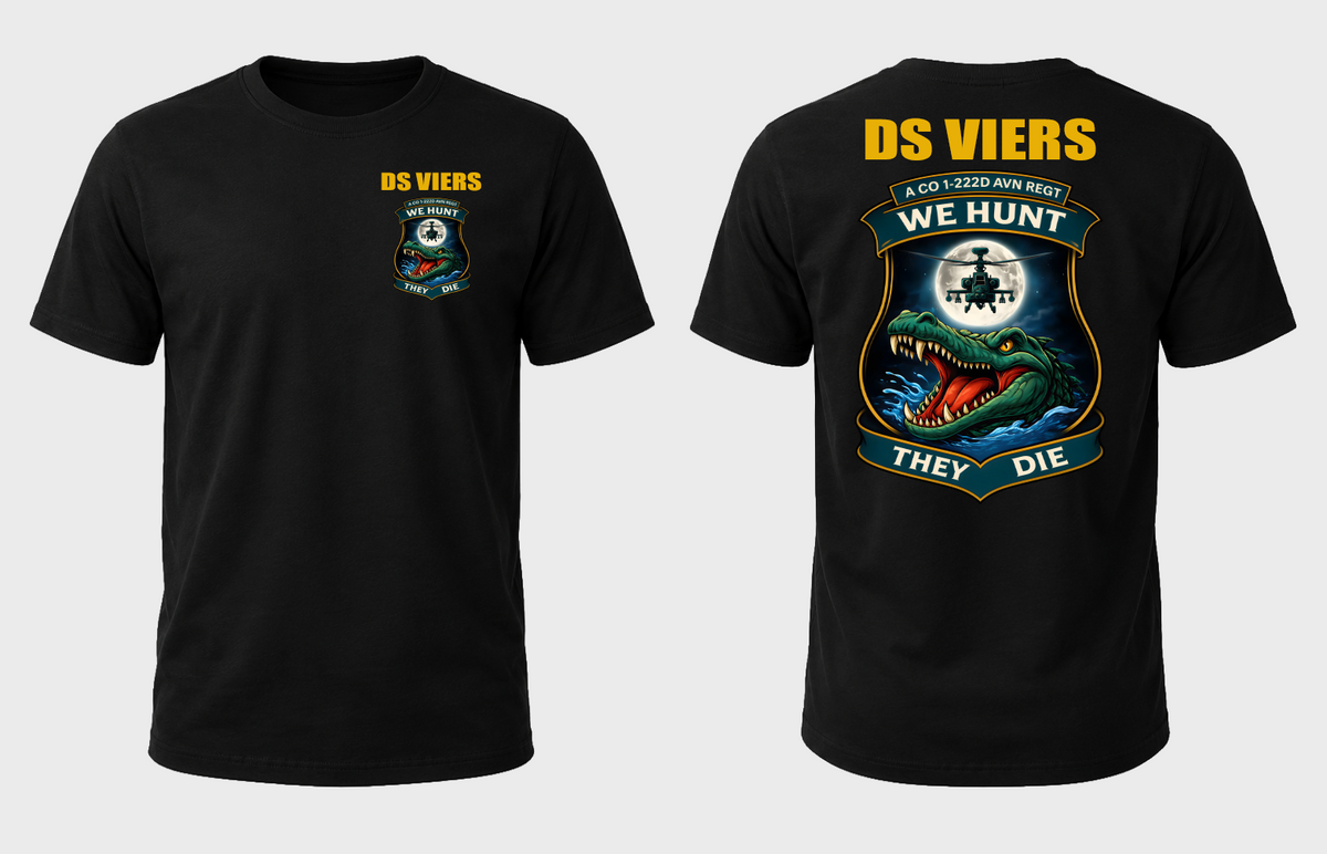 A Co 1-222 T-Shirt – Personalized with Name & Rank