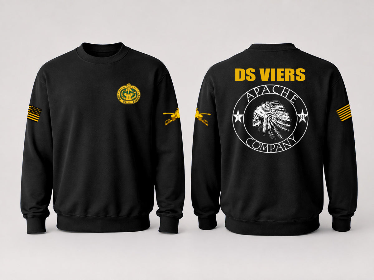 Apache Hoodie & Sweatshirt – Personalized with Name & Rank