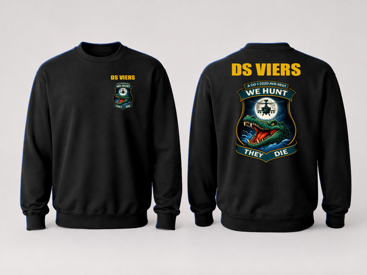 A Co 1-222 Hoodie & Sweatshirt – Personalized with Name & Rank