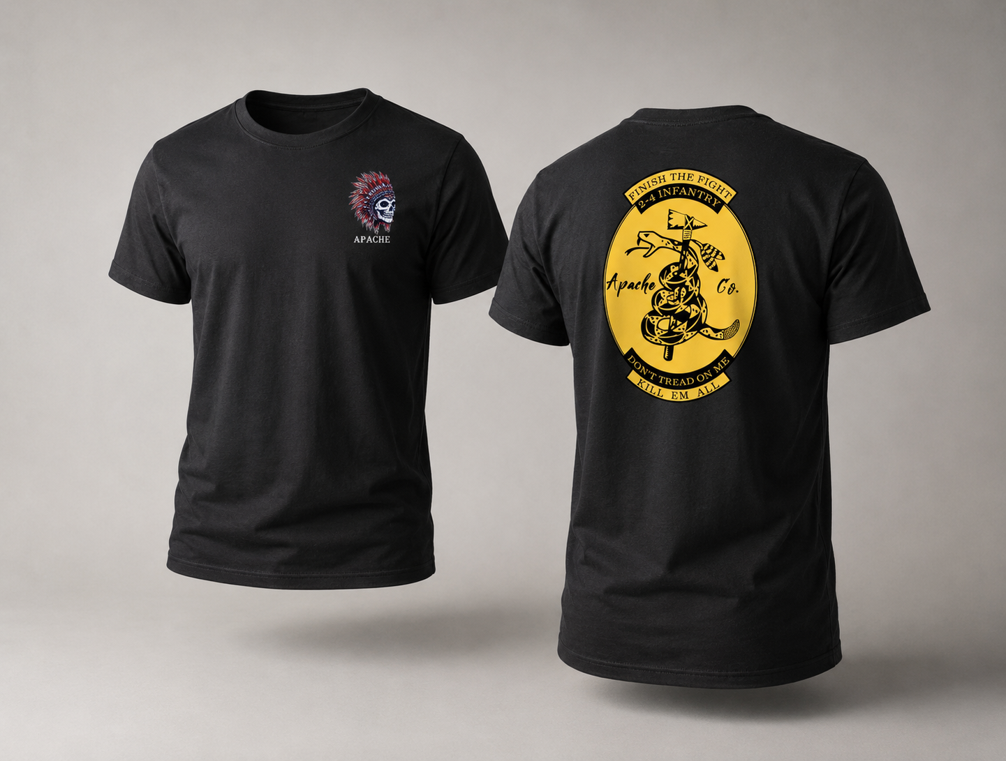 Apache Company 2nd Battalion 4th Infantry Regiment T-Shirt – Kill'em All 2-4 IN Apparel