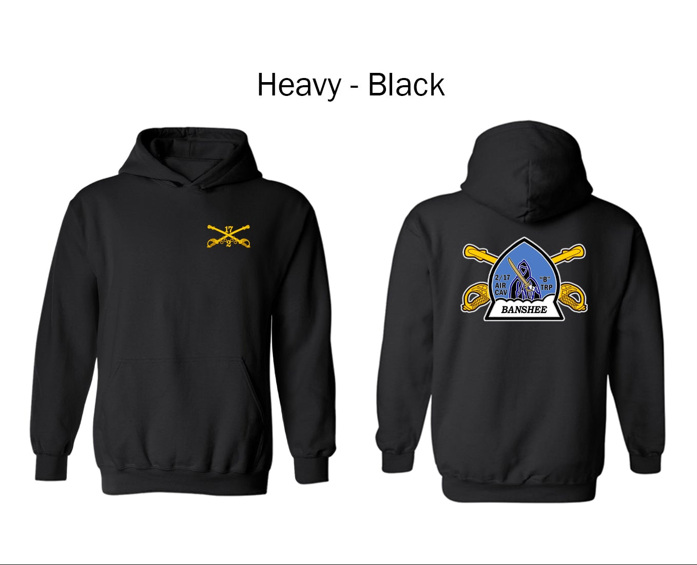 Banshee Bravo Troop 2-17 Cavalry Hoodie & Sweatshirt – B Troop Army CAV Apparel