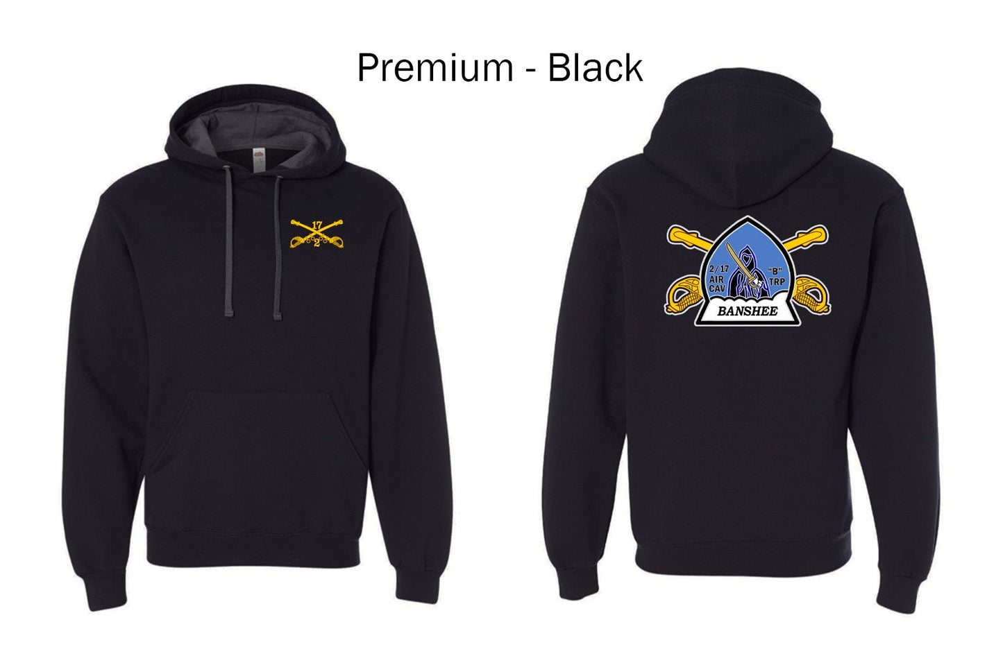 Banshee Bravo Troop 2-17 Cavalry Hoodie & Sweatshirt – B Troop Army CAV Apparel