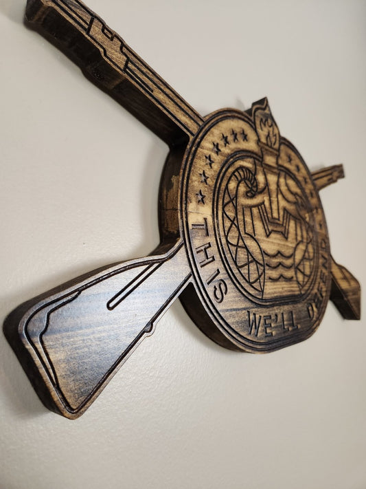 Drill Sergeant Badge W/Branch Insignia Wall hanger