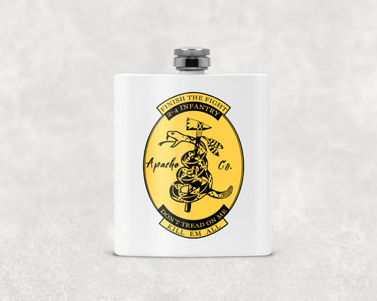 Alpha Company, 2nd Battalion, 4th Infantry Regiment Flask | Apache 2-4 IN 8oz