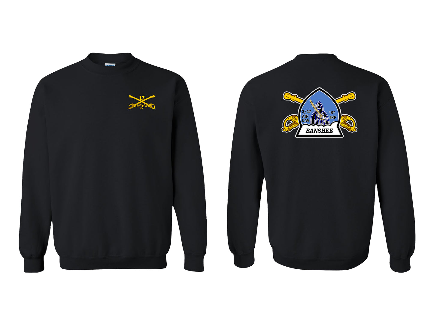 Banshee Bravo Troop 2-17 Cavalry Hoodie & Sweatshirt – B Troop Army CAV Apparel