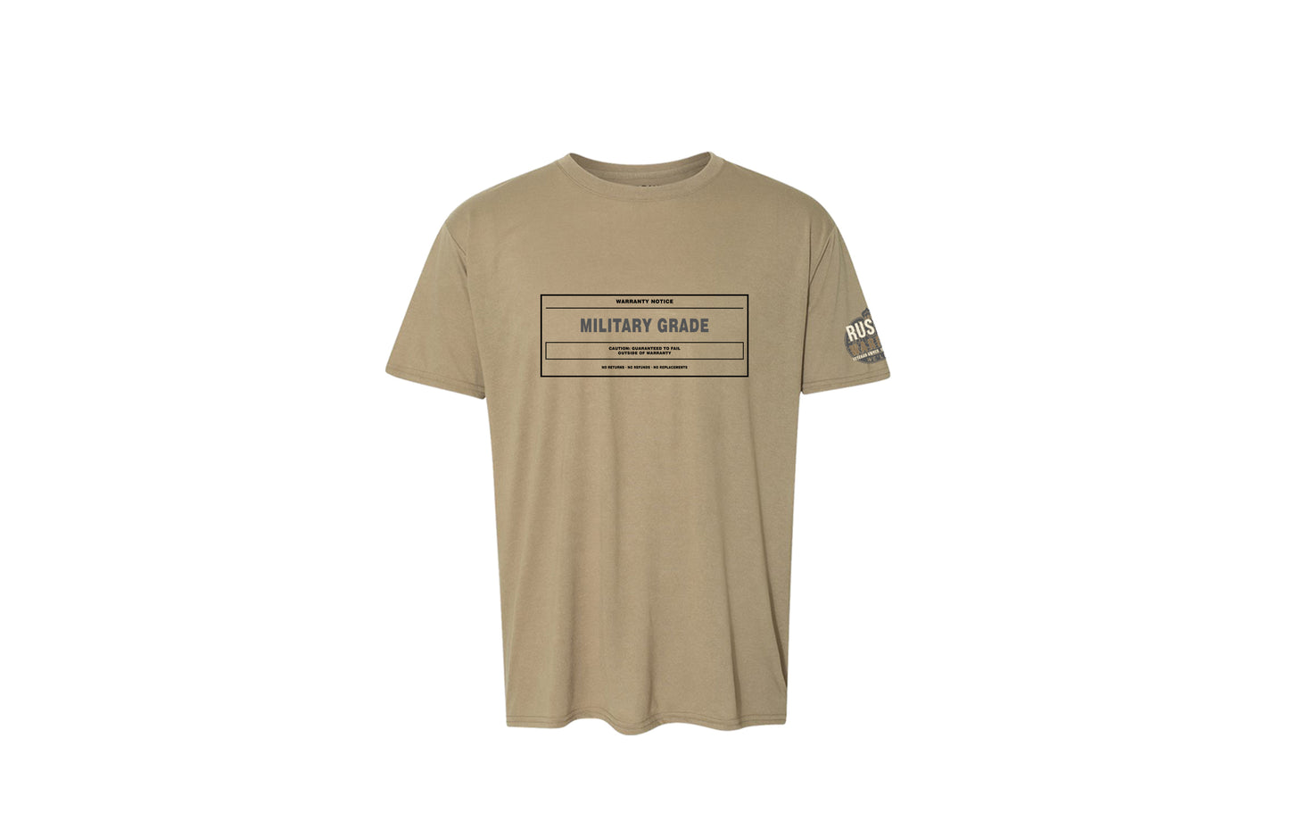 Military Grade Warranty Notice T-Shirt & Hoodie | Guaranteed to Fail Veteran Humor