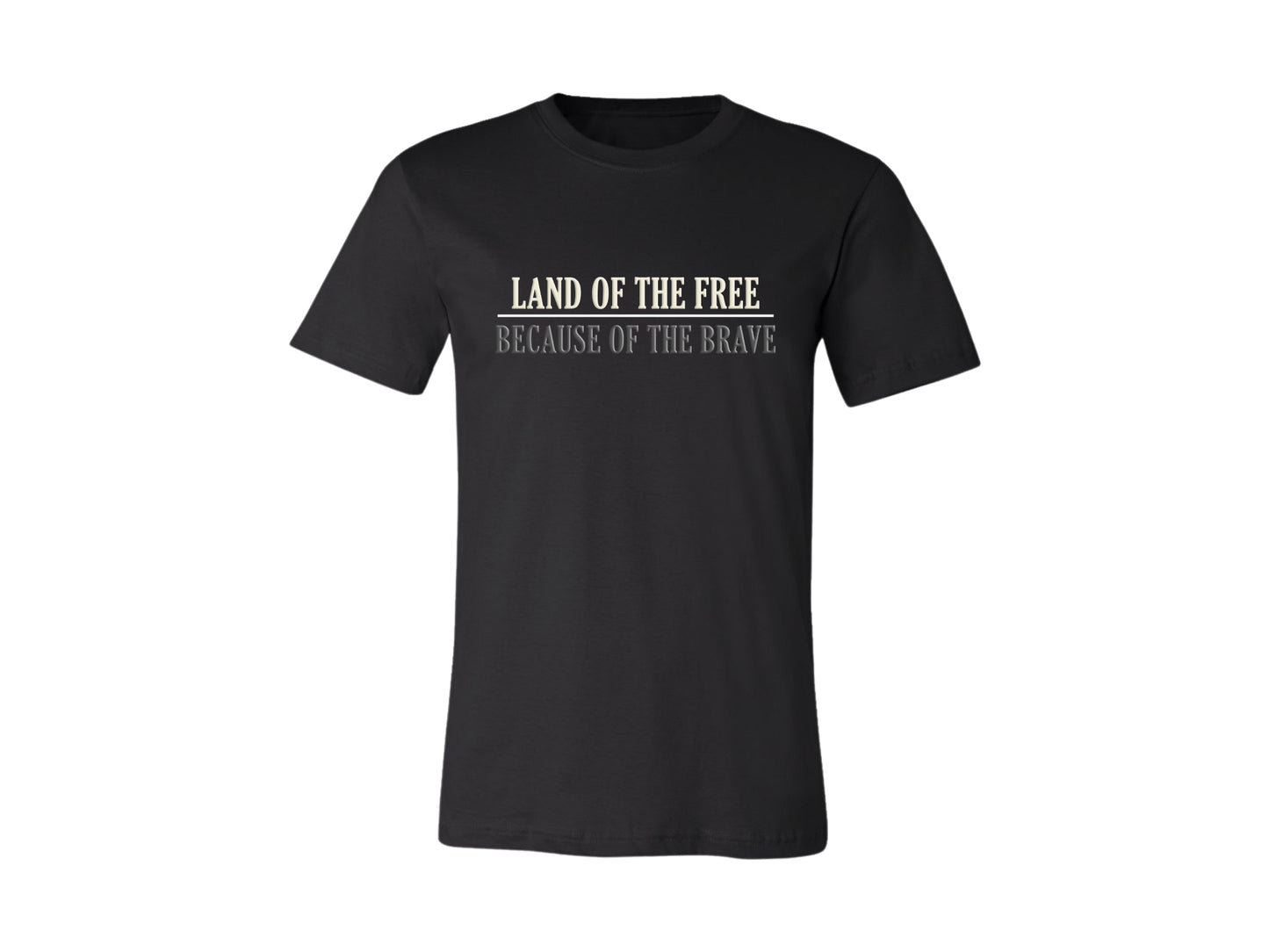 Land of the Free Because of the Brave T-Shirt & Hoodie | Patriot & Veteran Apparel
