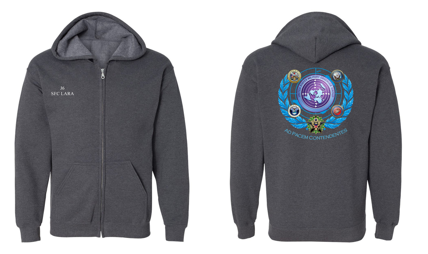 U.S. Military Observer Group Zip Hoodie | USMOG Always Striving Sweatshirt