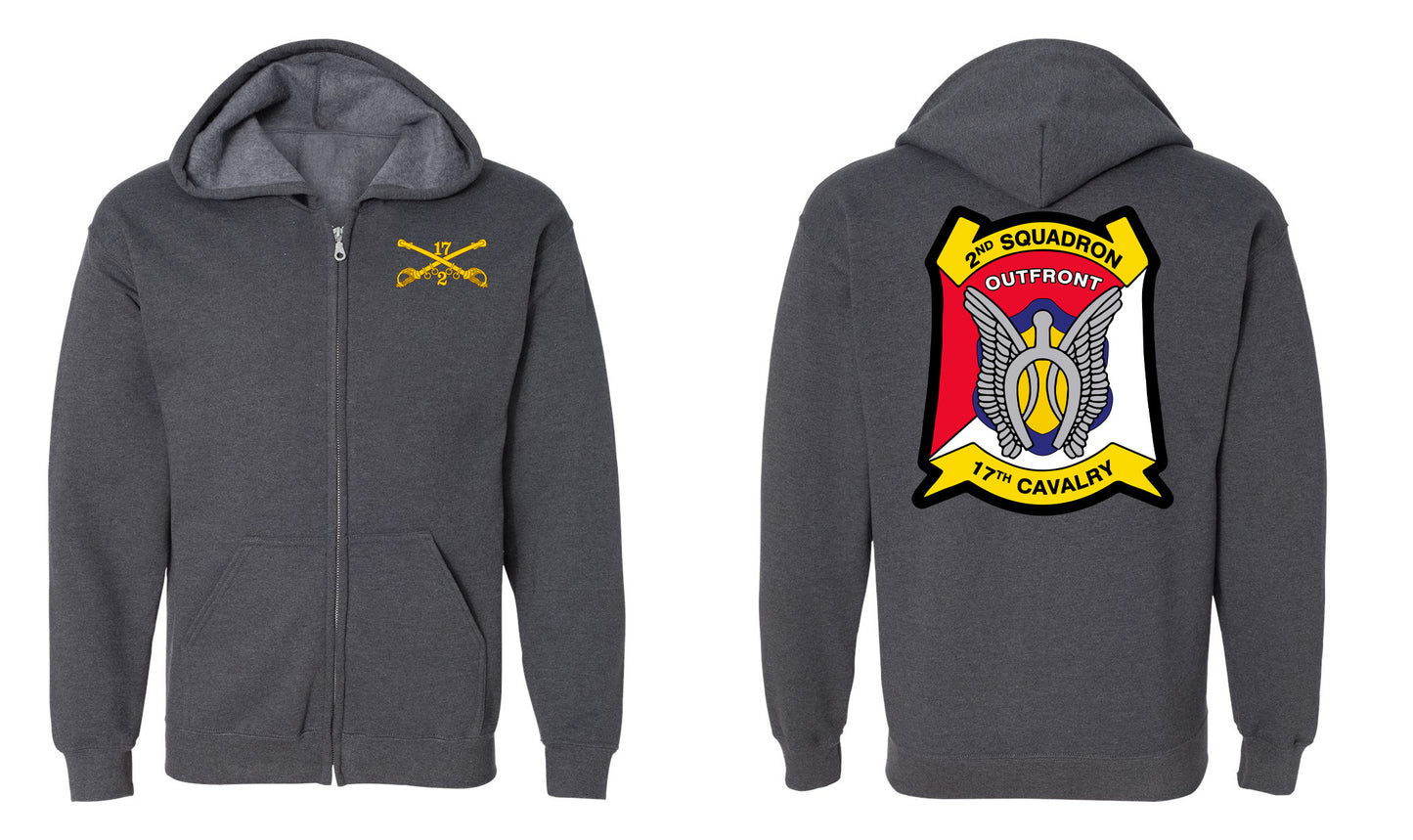 Squadron 2-17 CAV Zip Hoodie Sweatshirt