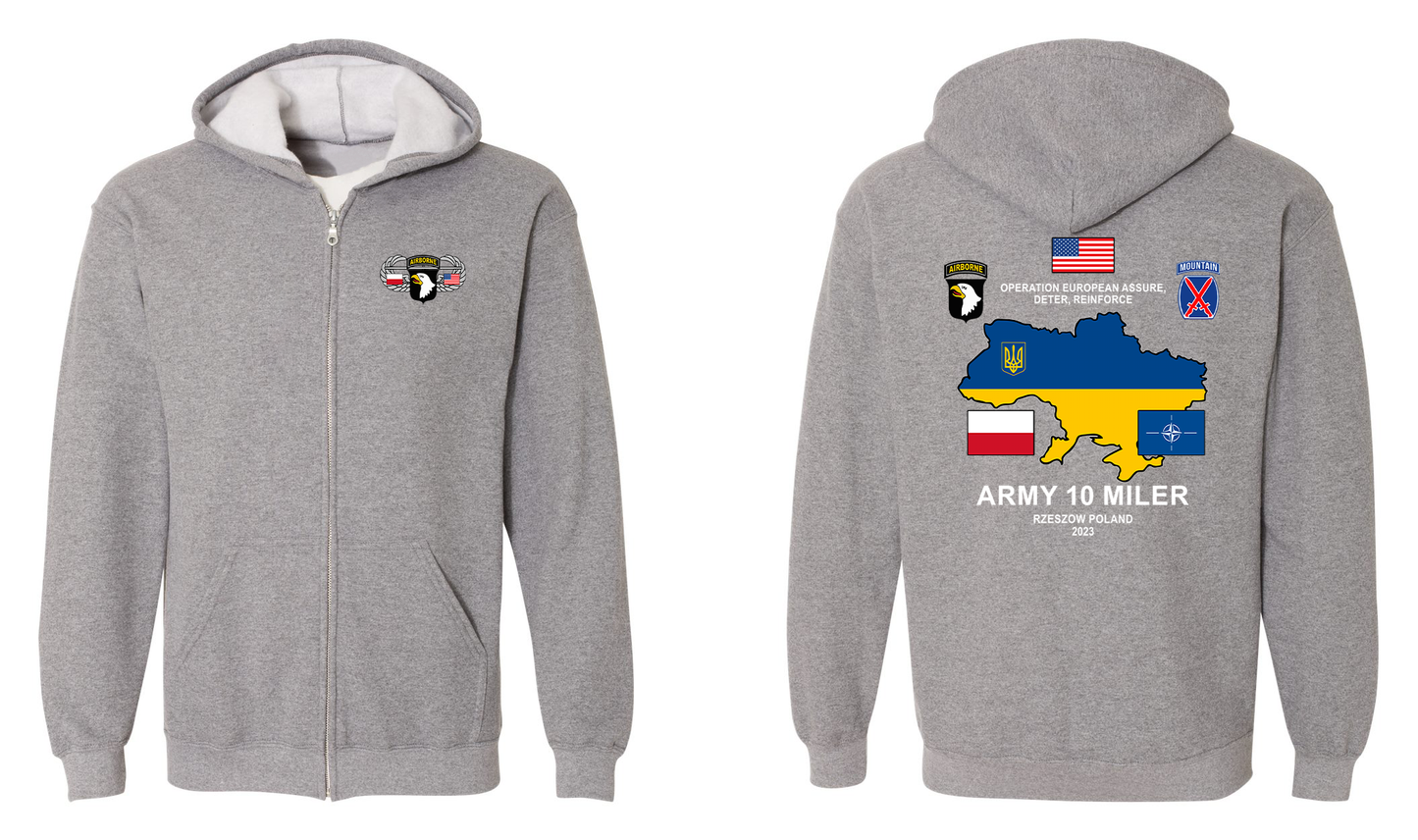 Army 10 Miler Zip Hoodie Sweatshirt - 2023