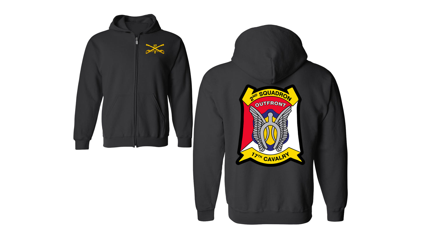 Squadron 2-17 CAV Zip Hoodie Sweatshirt